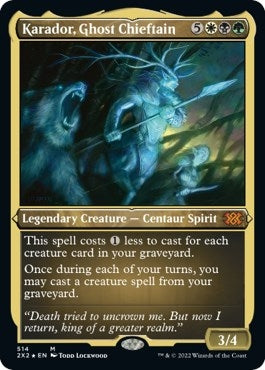 Karador, Ghost Chieftain (Foil Etched) (514) (Double Masters 2022)