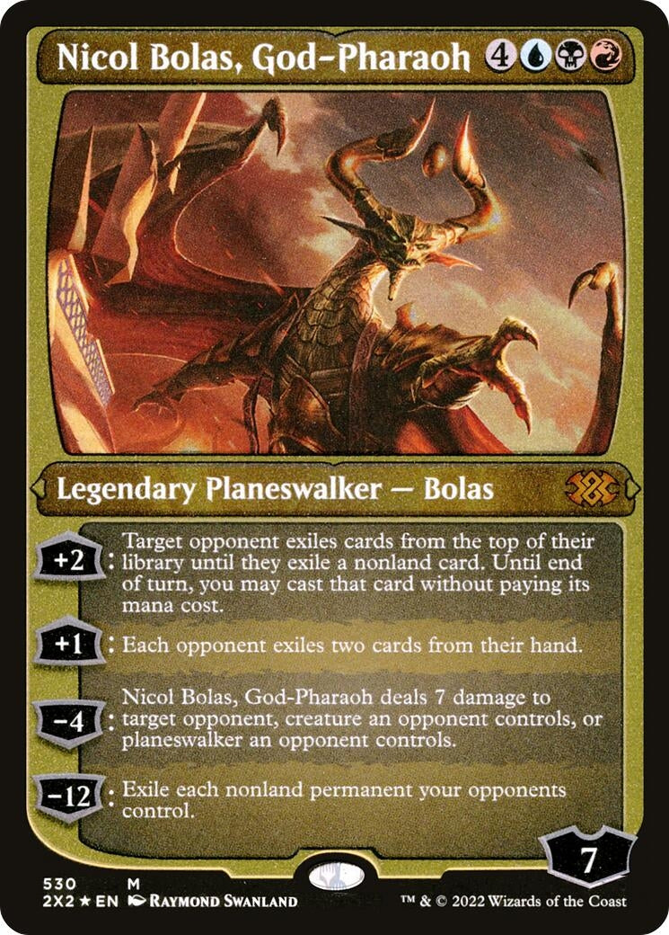 Nicol Bolas, God-Pharaoh (Foil Etched) (530) (Double Masters 2022)
