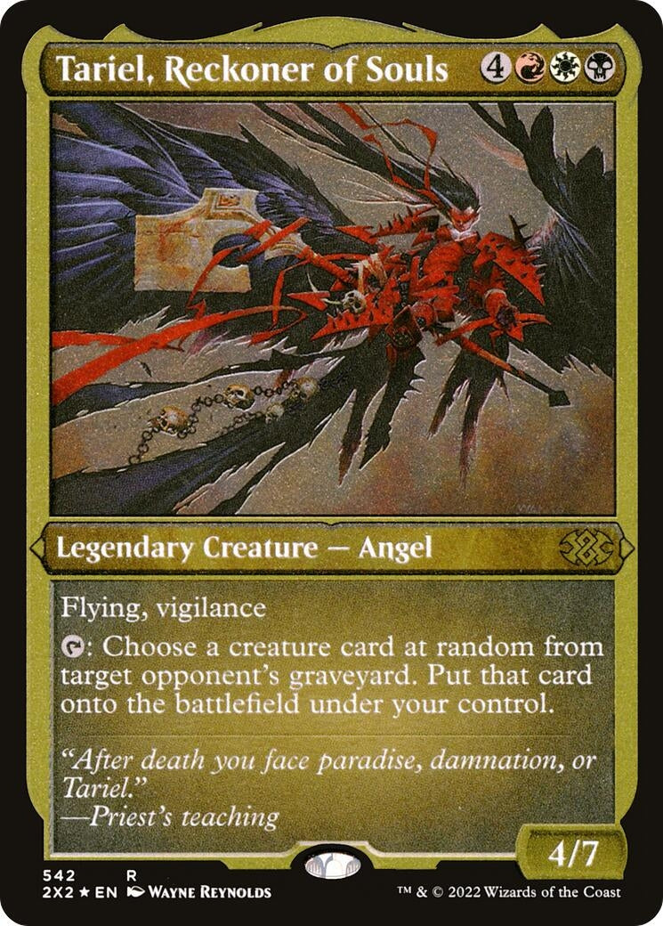 Tariel, Reckoner of Souls (Foil Etched) (542) (Double Masters 2022)