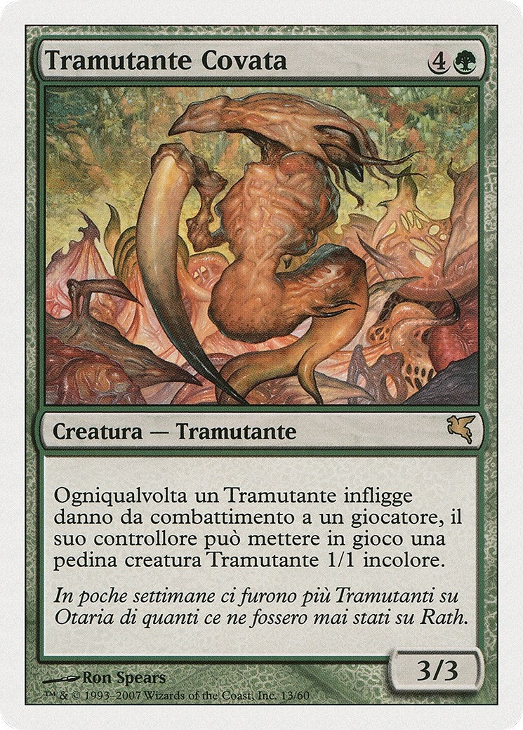 Brood Sliver (Italian) - "Tramutante Covata" (D13) (Magic Encyclopedia 2005 (Salvat/Hachette))