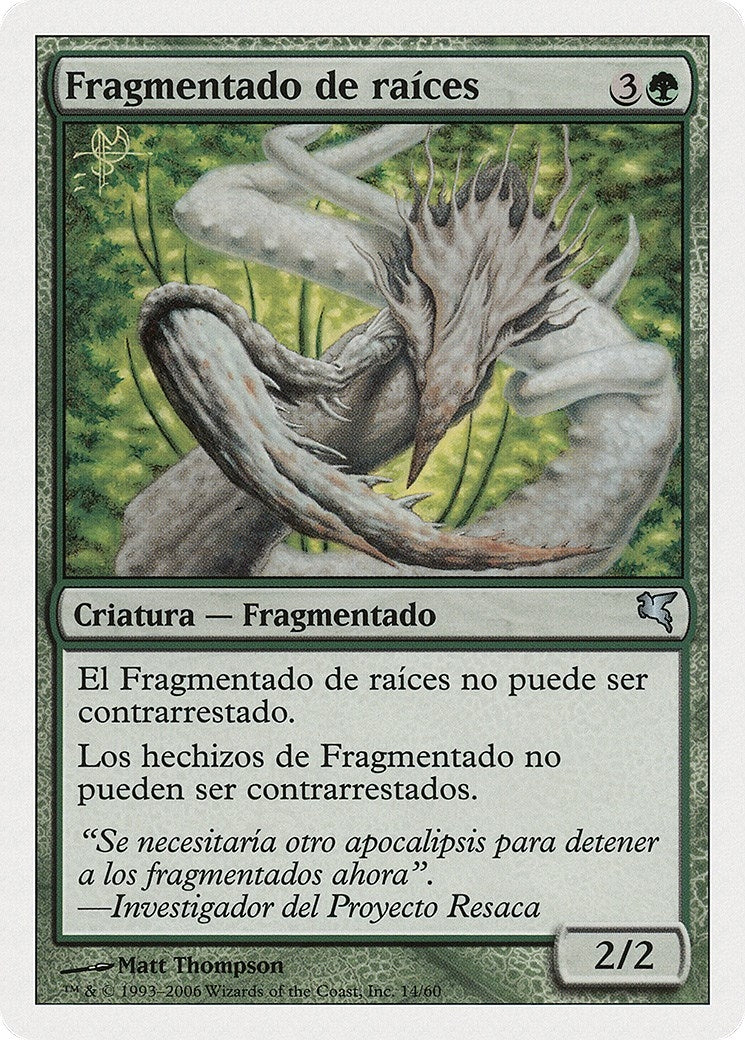 Root Sliver (Spanish) - "Fragmentado de raíces" (D14) (Magic Encyclopedia 2005 (Salvat/Hachette))
