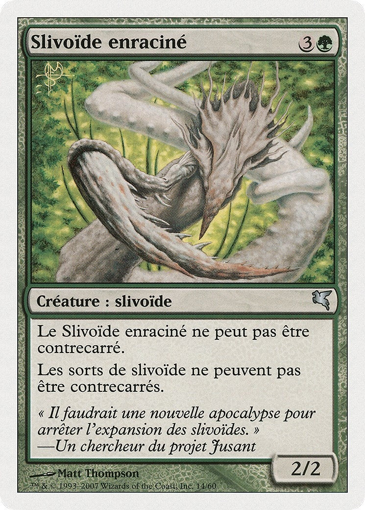 Root Sliver (French) - "Slivoïde enraciné" (D14) (Magic Encyclopedia 2005 (Salvat/Hachette))