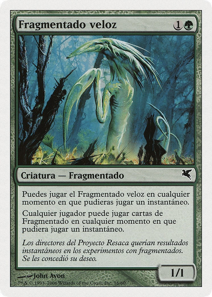 Quick Sliver (Spanish) - "Fragmentado veloz" (D16) (Magic Encyclopedia 2005 (Salvat/Hachette))