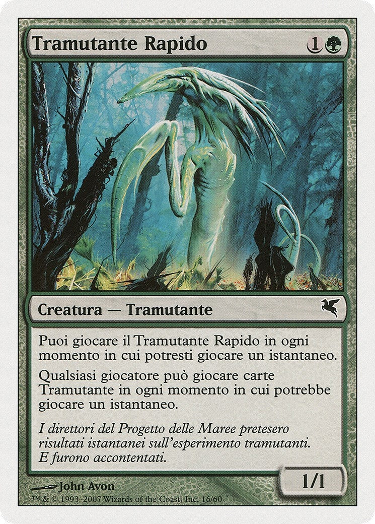 Quick Sliver (Italian) - "Tramutante Rapido" (D16) (Magic Encyclopedia 2005 (Salvat/Hachette))