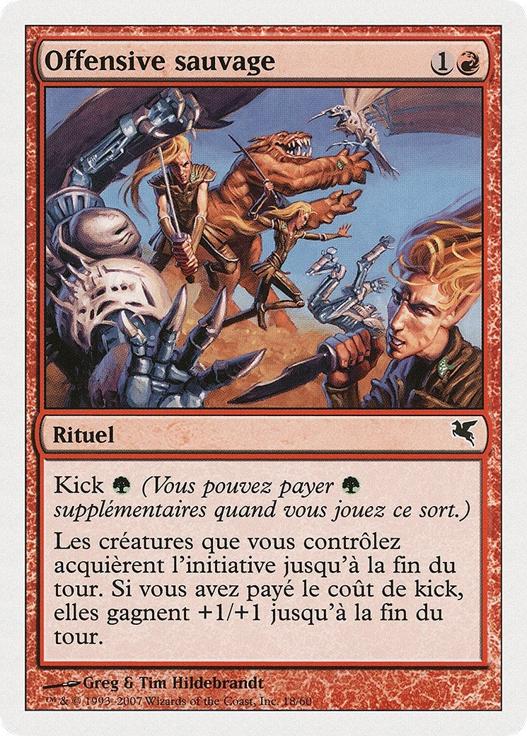 Savage Offensive (French) - "Offensive sauvage" (D18) (Magic Encyclopedia 2005 (Salvat/Hachette))