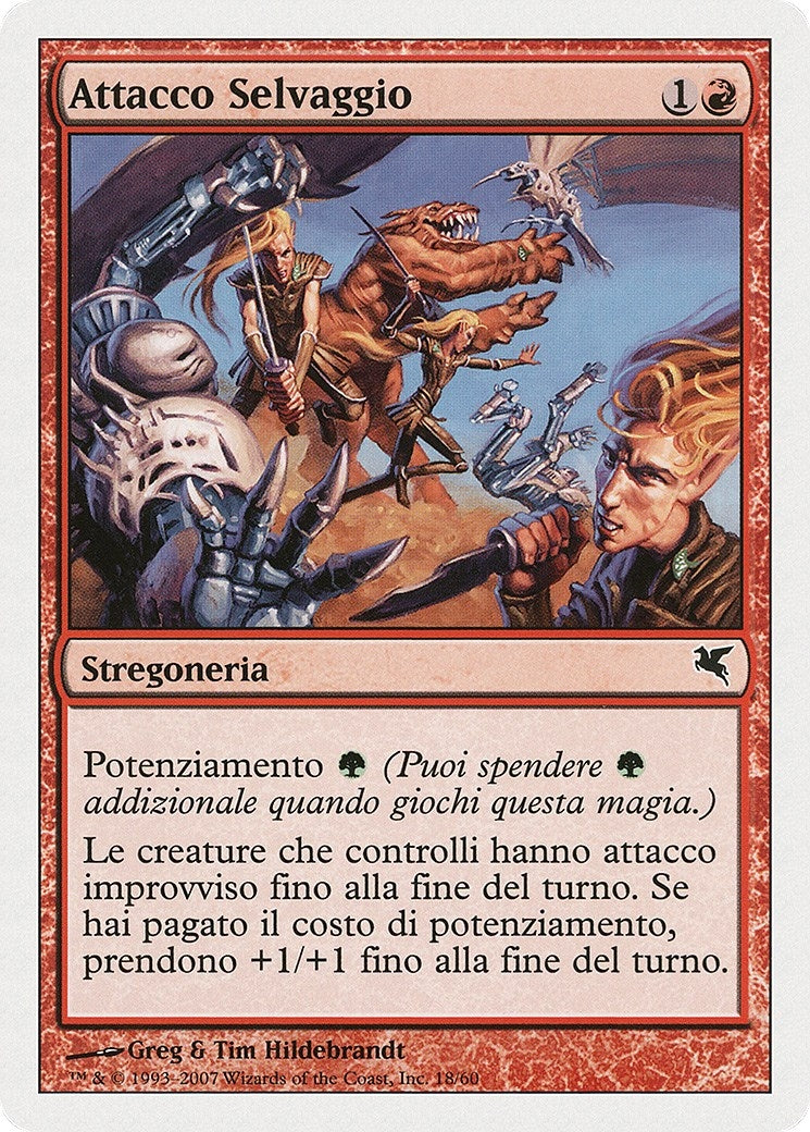 Savage Offensive (Italian) - "Attacco Selvaggio" (D18) (Magic Encyclopedia 2005 (Salvat/Hachette))