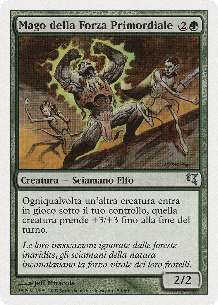 Primal Forcemage (Italian) - "Mago della Forza Primordiale" (I39) (Magic Encyclopedia 2005 (Salvat/Hachette))