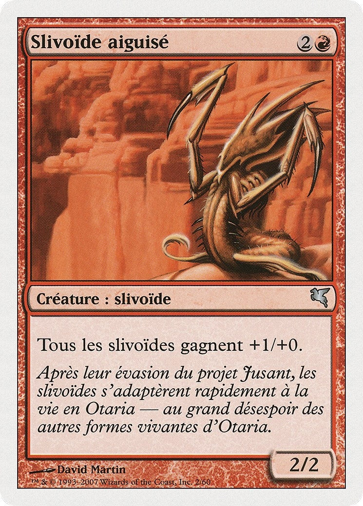 Blade Sliver (French) - "Slivoïde aiguisé" (D2) (Magic Encyclopedia 2005 (Salvat/Hachette))