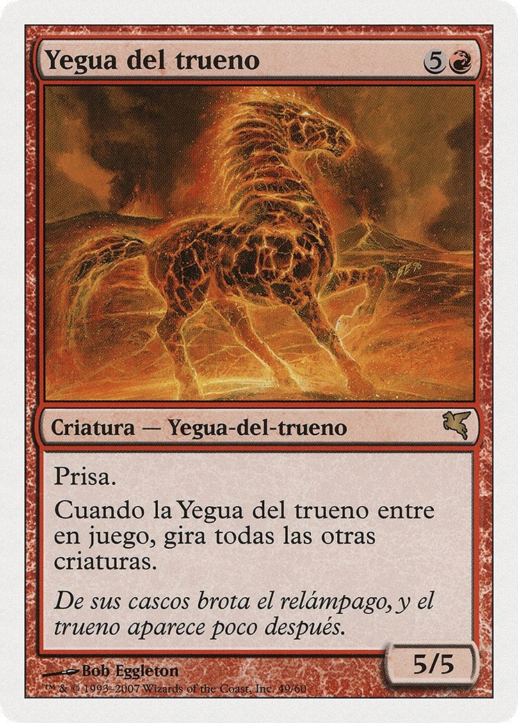 Thundermare (Spanish) - "Yegua del trueno" (I49) (Magic Encyclopedia 2005 (Salvat/Hachette))