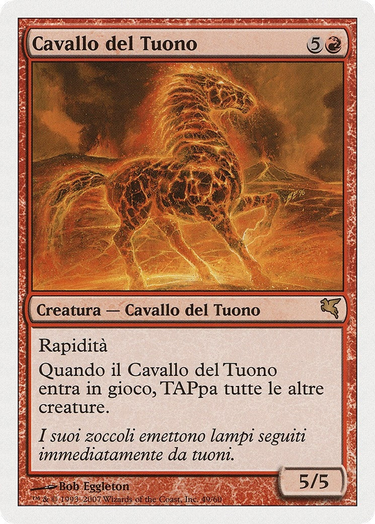 Thundermare (Italian) - "Cavallo del Tuono" (I49) (Magic Encyclopedia 2005 (Salvat/Hachette))