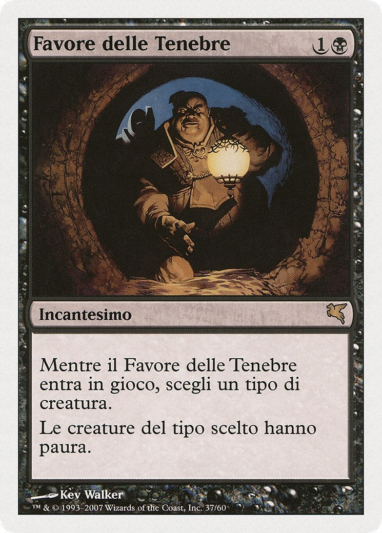 Cover of Darkness (Italian) - "Favore delle Tenebre" (D37) (Magic Encyclopedia 2005 (Salvat/Hachette))