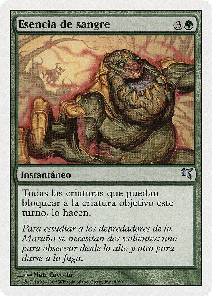 Bloodscent (Spanish) - "Esencia de sangre" (D4) (Magic Encyclopedia 2005 (Salvat/Hachette))