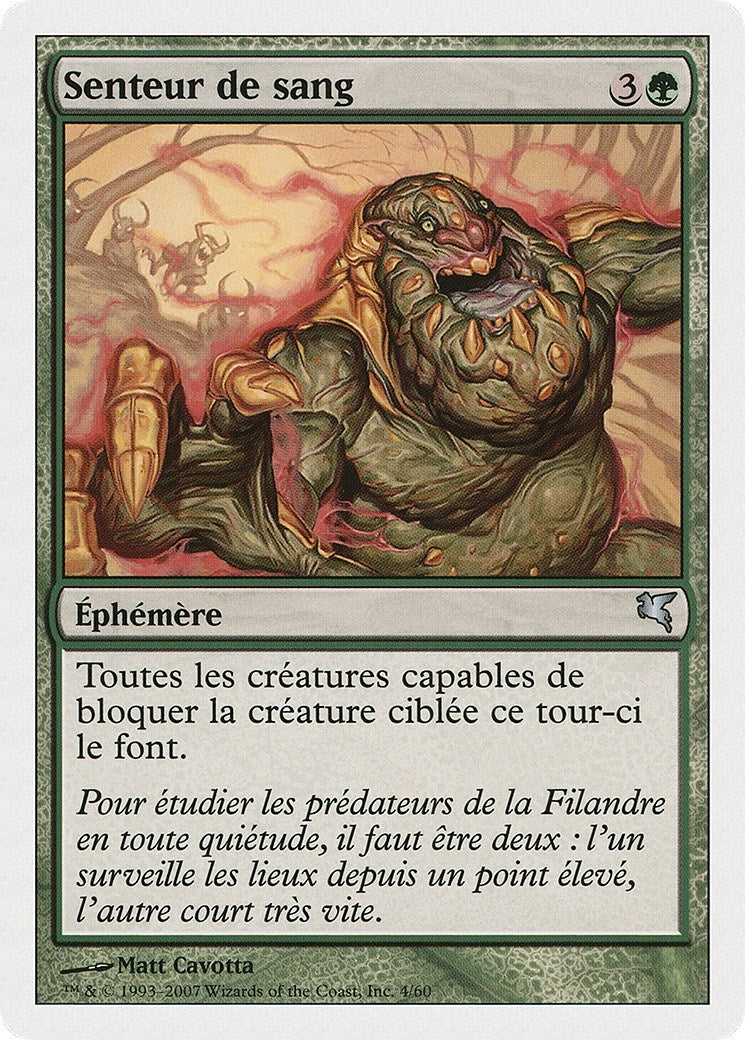 Bloodscent (French) - "Senteur de sang" (D4) (Magic Encyclopedia 2005 (Salvat/Hachette))
