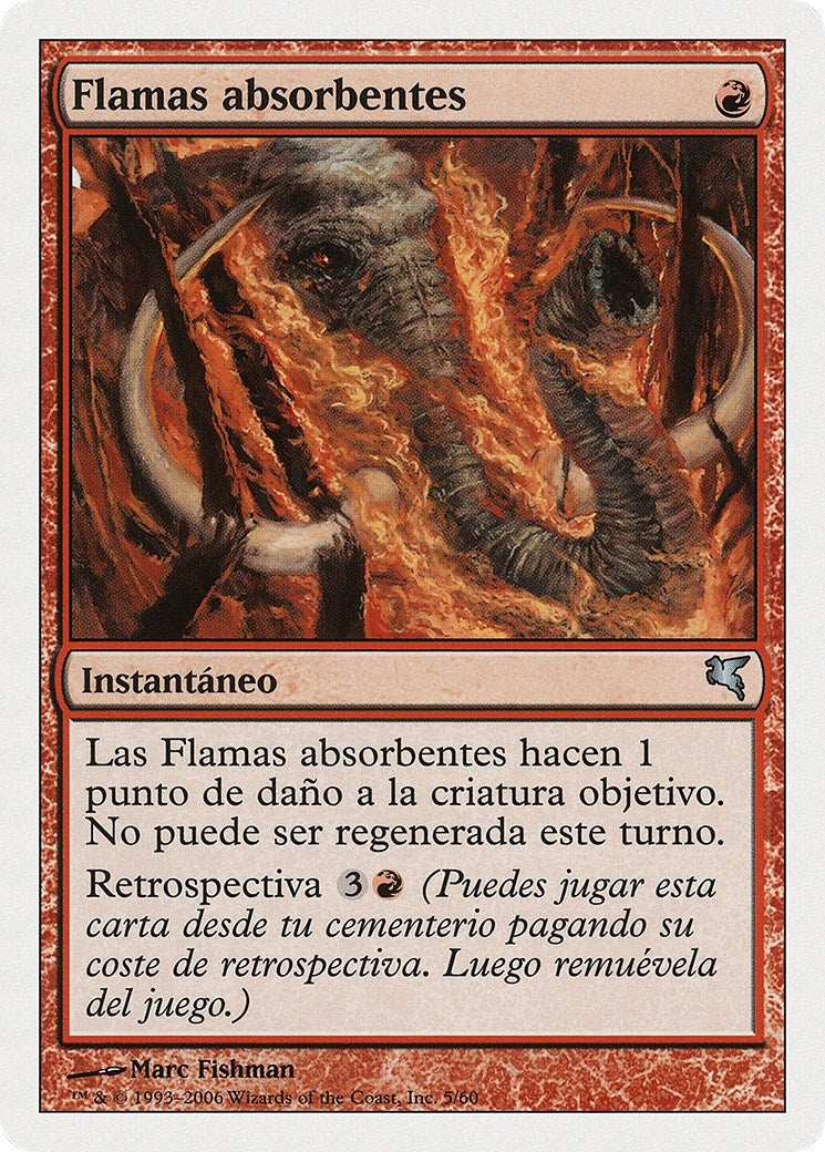 Engulfing Flames (Spanish) - "Flamas absorbentes" (D5) (Magic Encyclopedia 2005 (Salvat/Hachette))