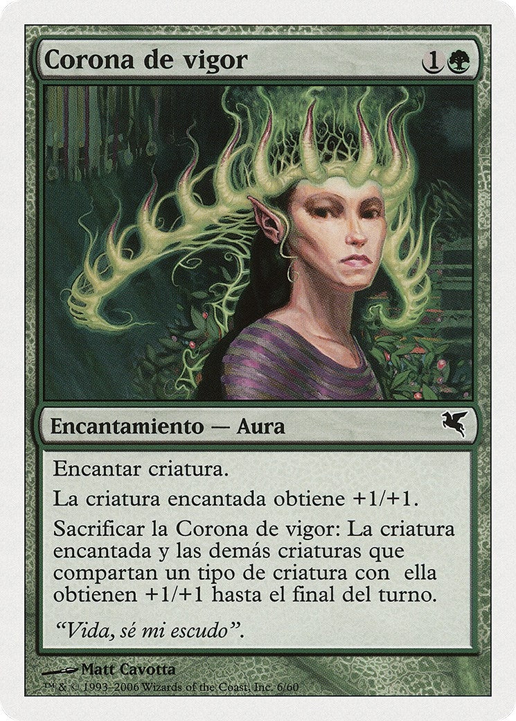 Crown of Vigor (Spanish) - "Corona de vigor" (D6) (Magic Encyclopedia 2005 (Salvat/Hachette))