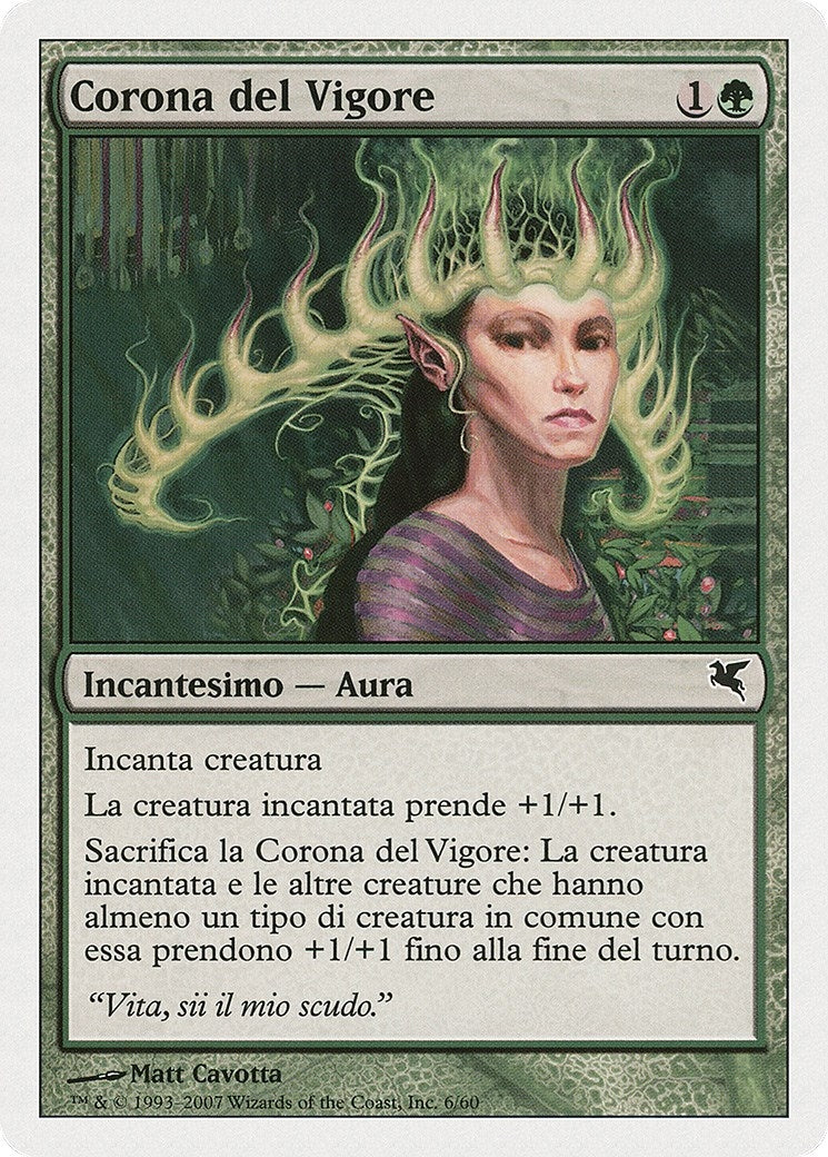 Crown of Vigor (Italian) - "Corona del Vigore" (D6) (Magic Encyclopedia 2005 (Salvat/Hachette))