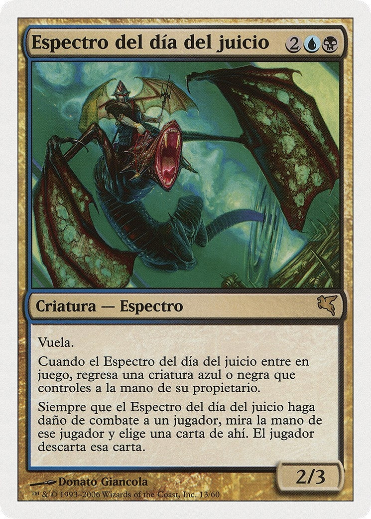 Doomsday Specter (Spanish) - "Espectro del día del juicio" (E13) (Magic Encyclopedia 2005 (Salvat/Hachette))