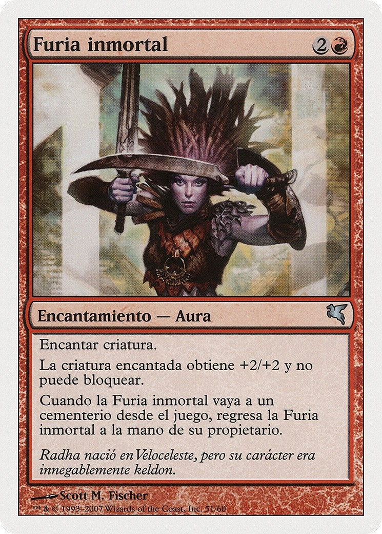 Undying Rage (Spanish) - "Furia inmortal" (I51) (Magic Encyclopedia 2005 (Salvat/Hachette))