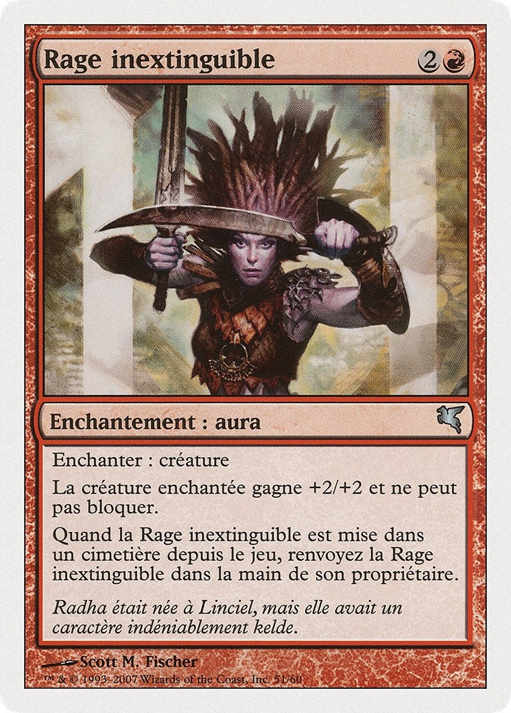 Undying Rage (French) - "Rage inextinguible" (I51) (Magic Encyclopedia 2005 (Salvat/Hachette))