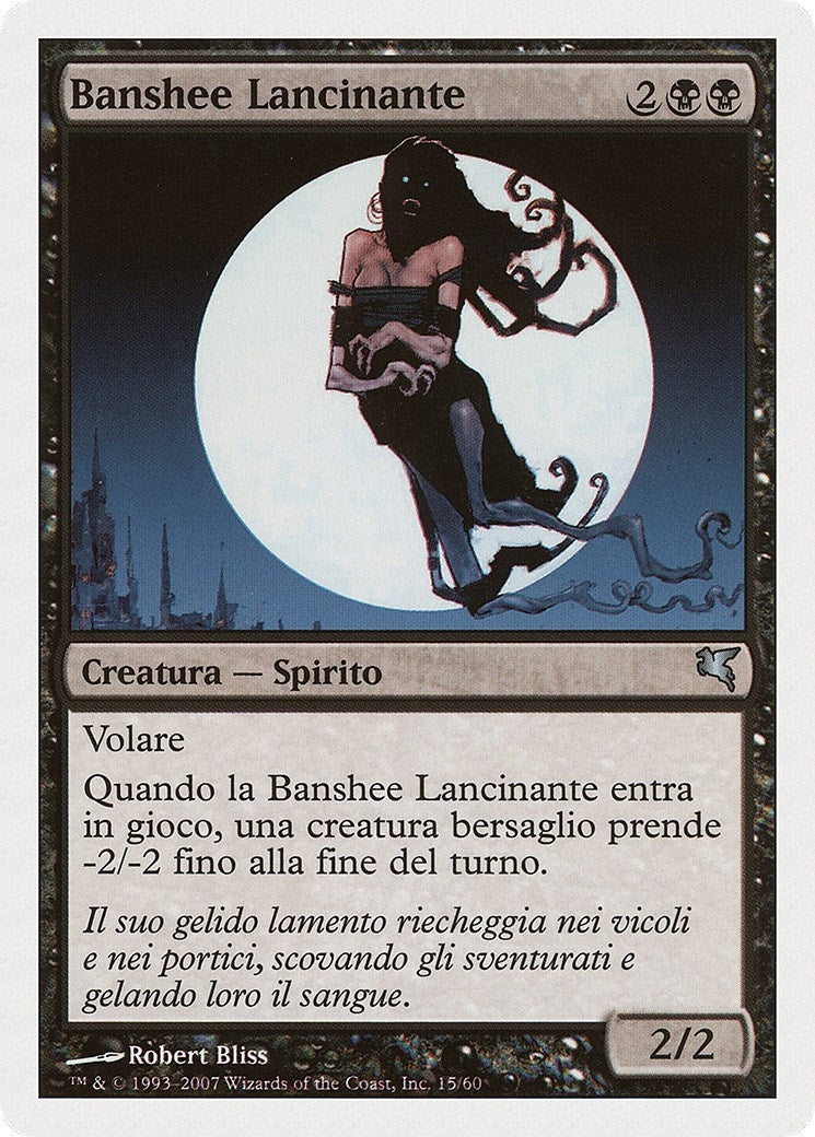 Keening Banshee (Italian) - "Banshee Lancinante" (E15) (Magic Encyclopedia 2005 (Salvat/Hachette))