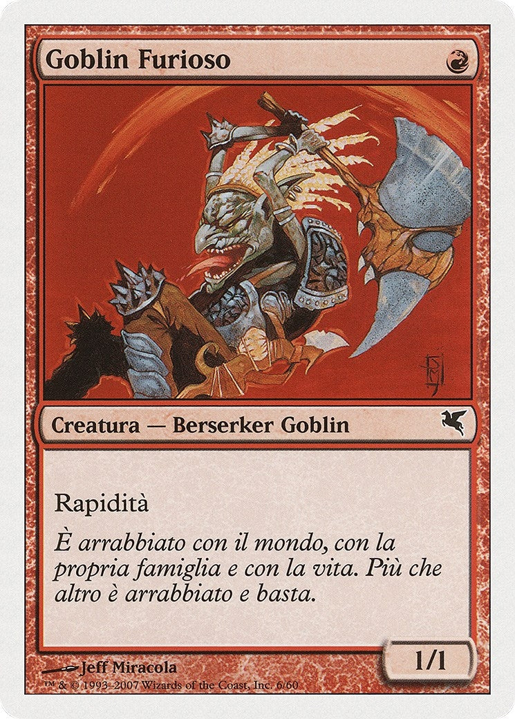 Raging Goblin (Italian) - "Goblin Furioso" (I6) (Magic Encyclopedia 2005 (Salvat/Hachette))