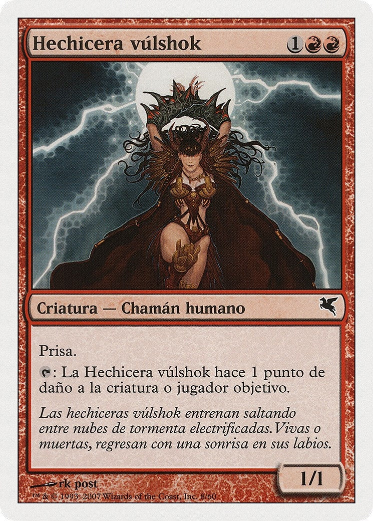 Vulshok Sorcerer (Spanish) - "Hechicera vúlshok" (I8) (Magic Encyclopedia 2005 (Salvat/Hachette))