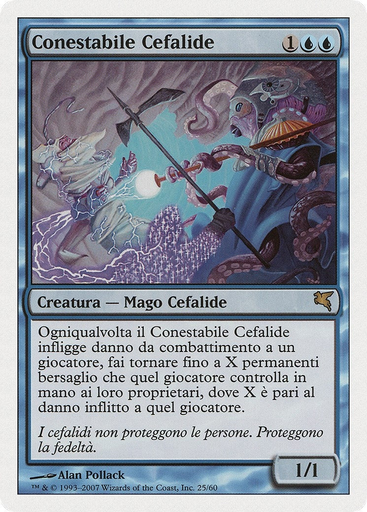 Cephalid Constable (Italian) - "Conestabile Cefalide" (E25) (Magic Encyclopedia 2005 (Salvat/Hachette))