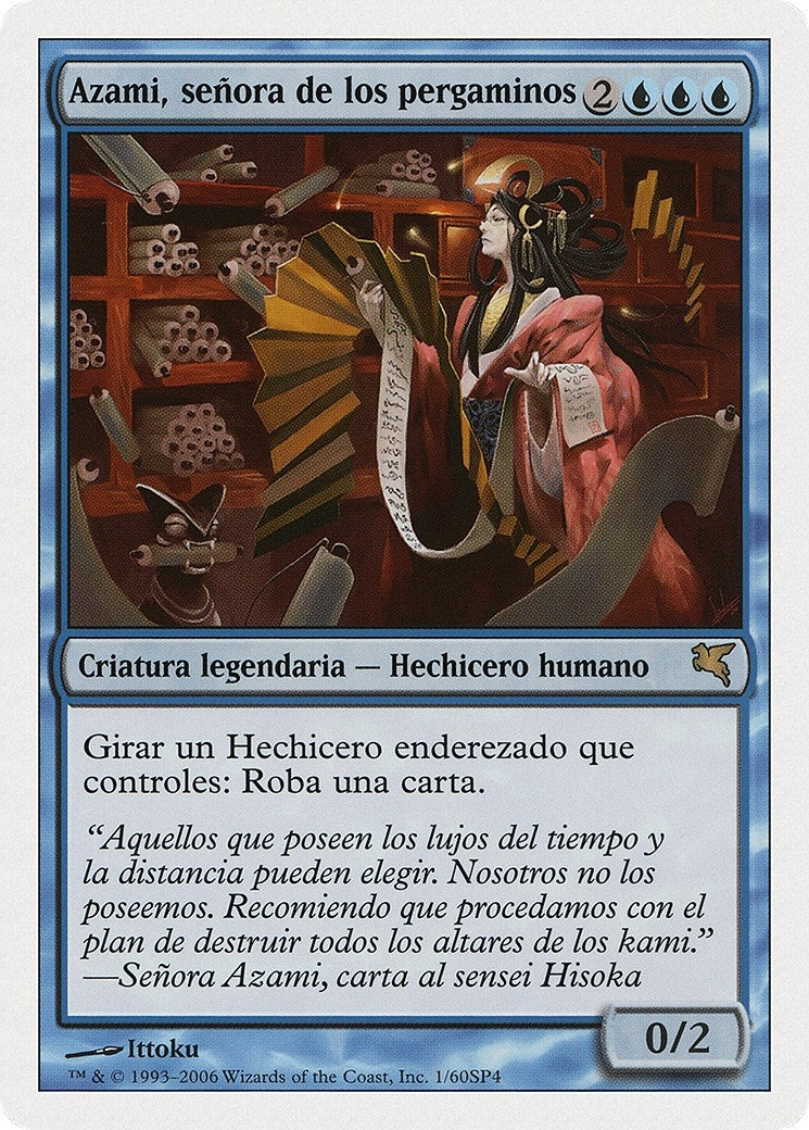 Azami, Lady of Scrolls (Spanish) - "Azami, señora de los pergaminos" (H1) (Magic Encyclopedia 2005 (Salvat/Hachette))