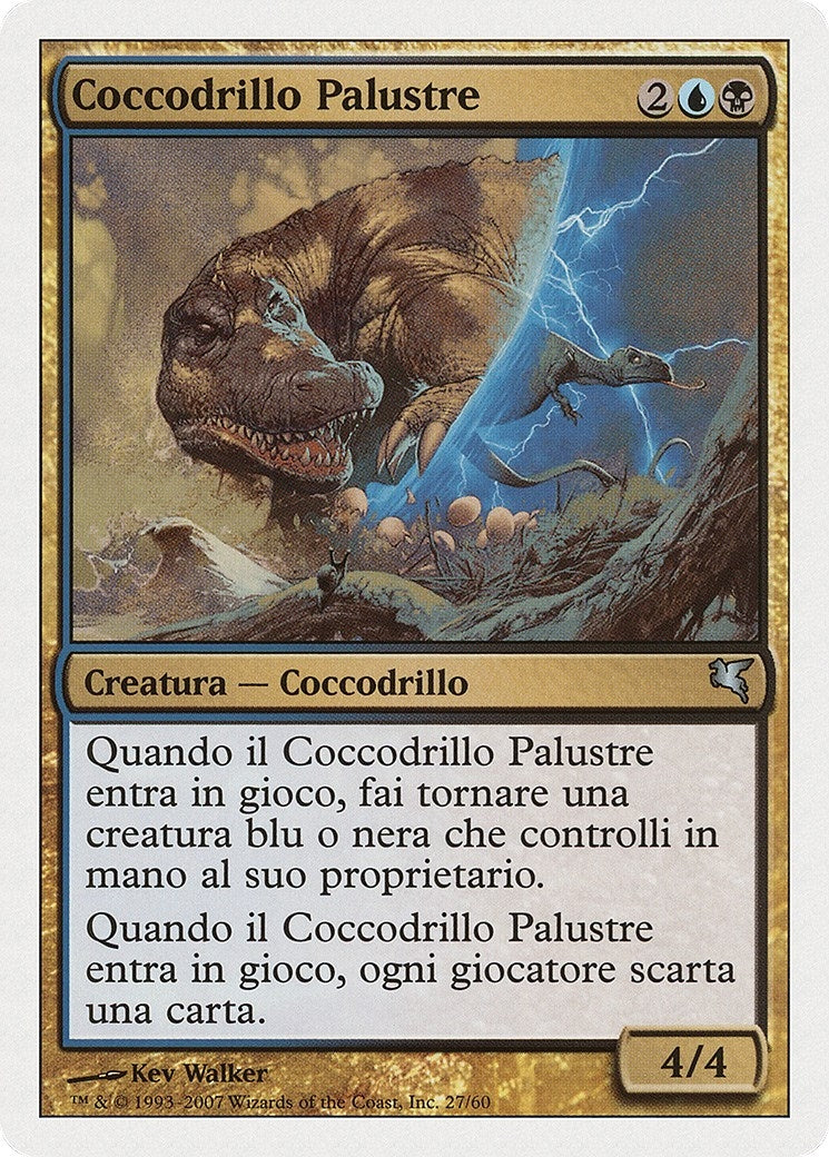 Marsh Crocodile (Italian) - "Coccodrillo Palustre" (E27) (Magic Encyclopedia 2005 (Salvat/Hachette))