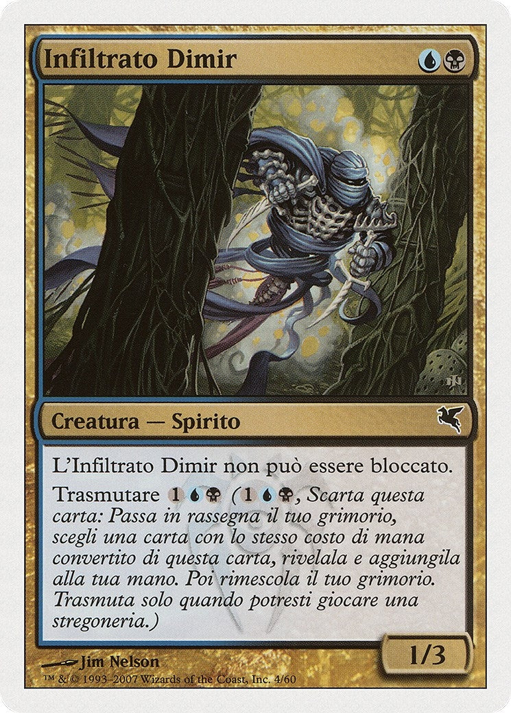 Dimir Infiltrator (Italian) - "Infiltrato Dimir" (E4) (Magic Encyclopedia 2005 (Salvat/Hachette))