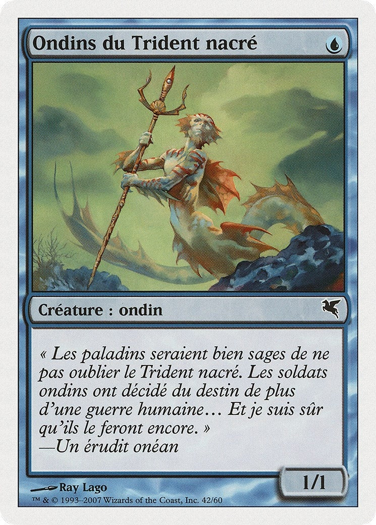 Merfolk of the Pearl Trident (French) - "Ondins du Trident nacré" (E42) (Magic Encyclopedia 2005 (Salvat/Hachette))