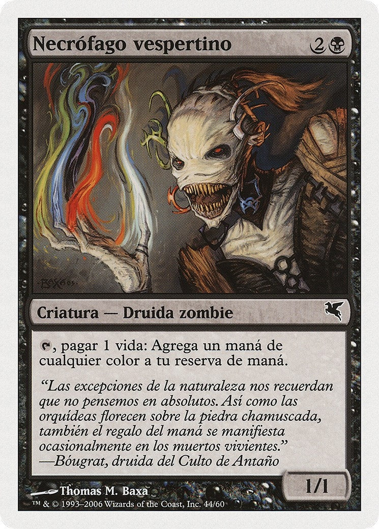 Vesper Ghoul (Spanish) - "Necrófago vespertino" (E44) (Magic Encyclopedia 2005 (Salvat/Hachette))