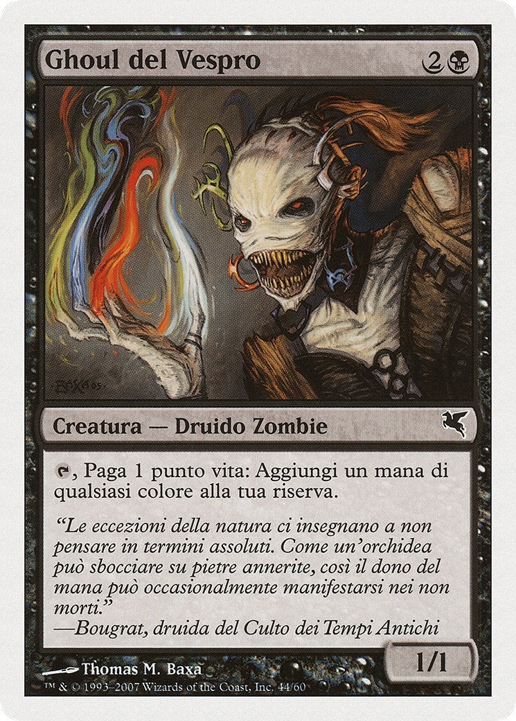 Vesper Ghoul (Italian) - "Ghoul del Vespro" (E44) (Magic Encyclopedia 2005 (Salvat/Hachette))