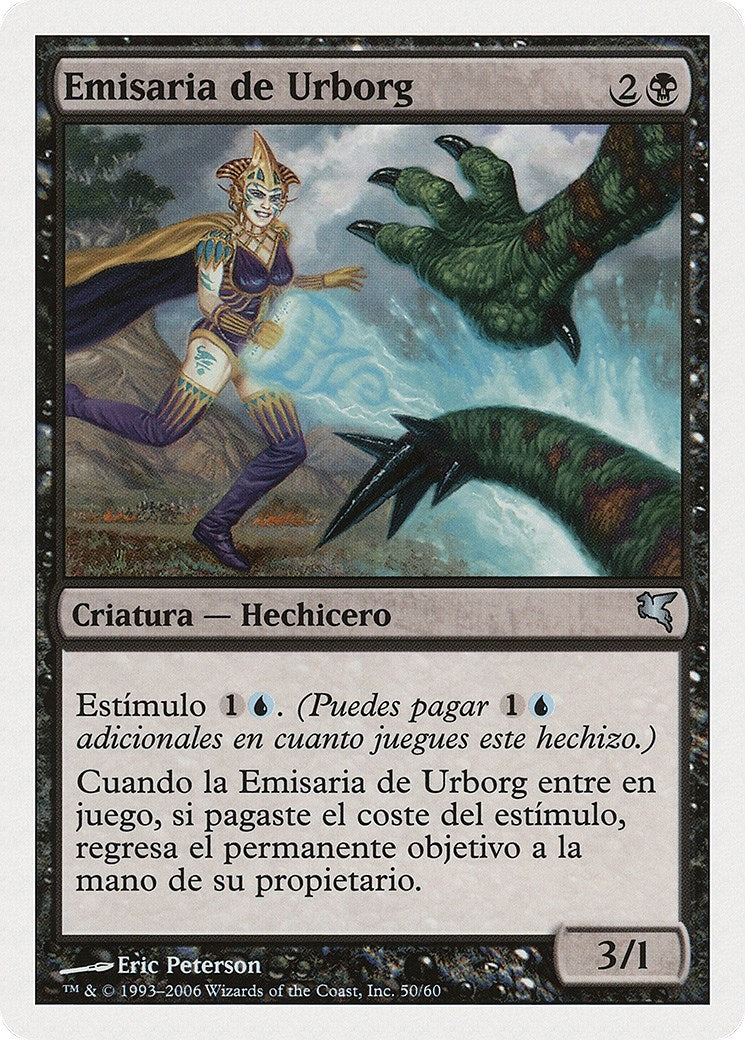 Urborg Emissary (Spanish) - "Emisaria de Urbog" (E50) (Magic Encyclopedia 2005 (Salvat/Hachette))