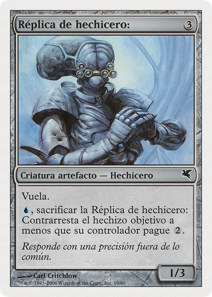 Wizard Replica (Spanish) - "Réplica del hechicero" (H19) (Magic Encyclopedia 2005 (Salvat/Hachette))
