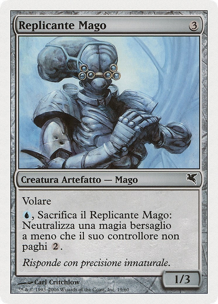 Wizard Replica (Italian) - "Replicante Mago" (H19) (Magic Encyclopedia 2005 (Salvat/Hachette))