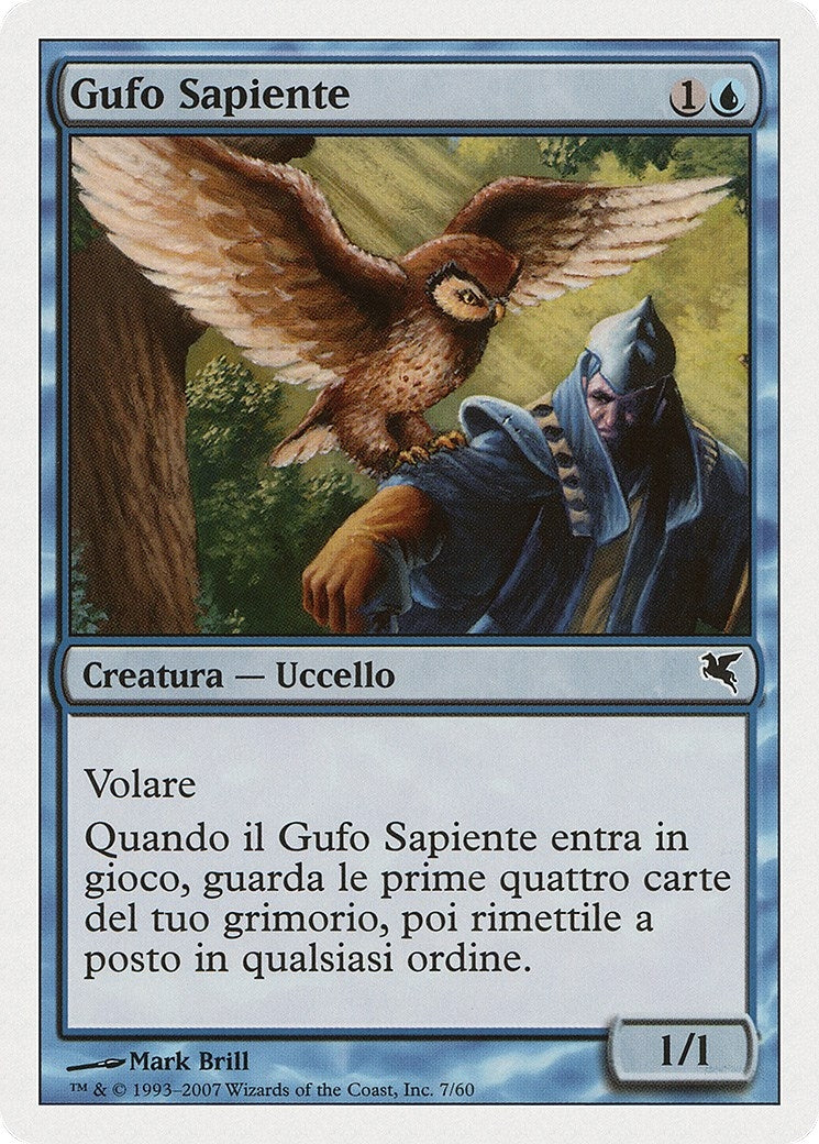 Sage Owl (Italian) - "Gufo Sapiente" (E7) (Magic Encyclopedia 2005 (Salvat/Hachette))