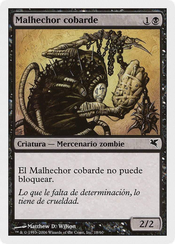 Spineless Thug (Spanish) - "Malhechor cobarde" (F18) (Magic Encyclopedia 2005 (Salvat/Hachette))