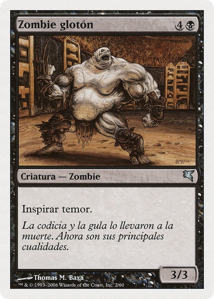 Gluttonous Zombie (Spanish) - "Zombie glotón" (F2) (Magic Encyclopedia 2005 (Salvat/Hachette))