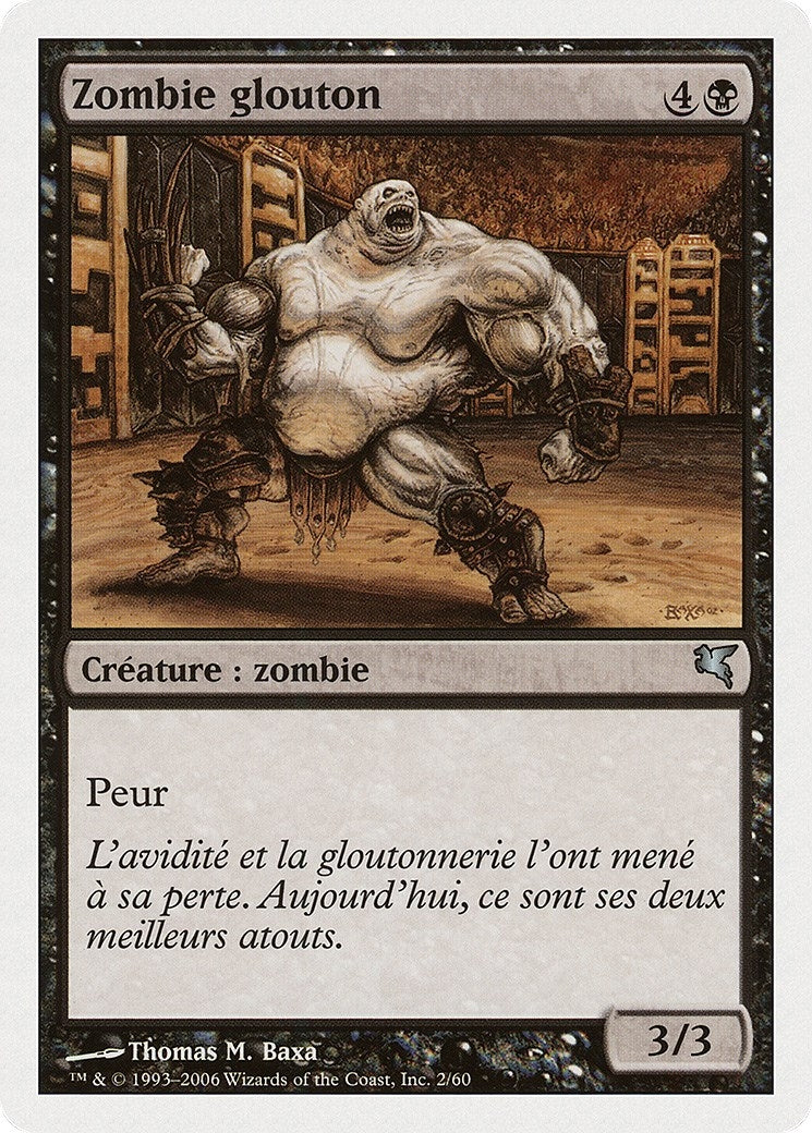 Gluttonous Zombie (French) - "Zombie glouton" (F2) (Magic Encyclopedia 2005 (Salvat/Hachette))