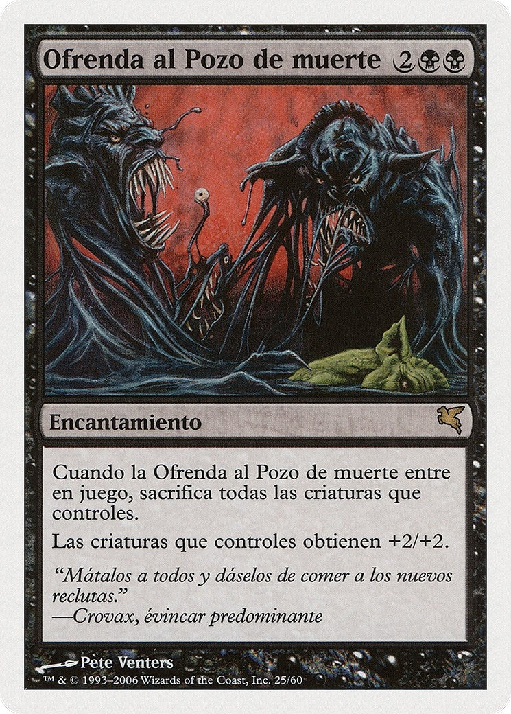 Death Pit Offering (Spanish) - "Ofrenda al Pozo de muerte" (F25) (Magic Encyclopedia 2005 (Salvat/Hachette))