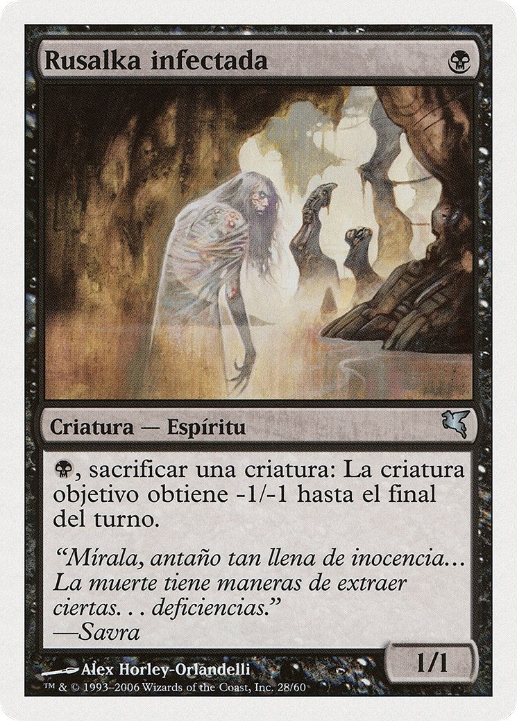 Plagued Rusalka (Spanish) - "Rusalka infectada" (F28) (Magic Encyclopedia 2005 (Salvat/Hachette))