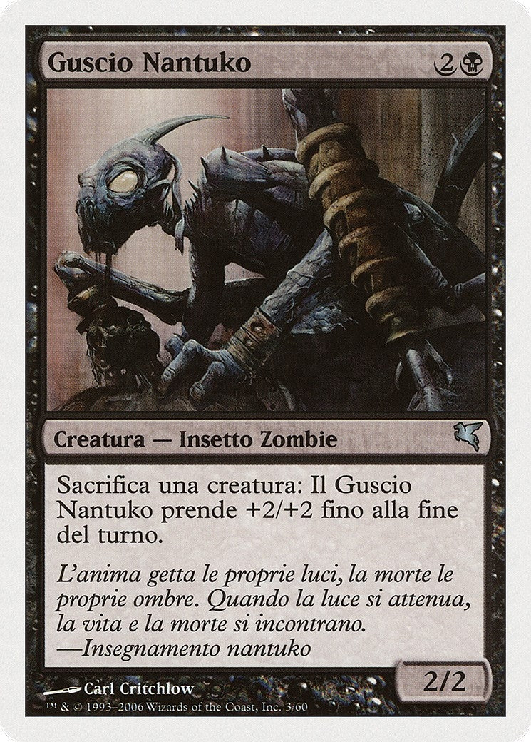 Nantuko Husk (Italian) - "Guscio Nantuko" (F3) (Magic Encyclopedia 2005 (Salvat/Hachette))