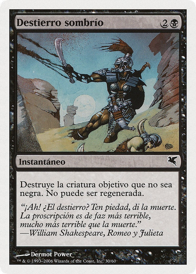 Dark Banishing (Spanish) - "Destierro sombrío" (F30) (Magic Encyclopedia 2005 (Salvat/Hachette))