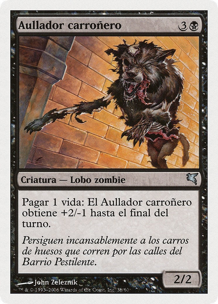 Carrion Howler (Spanish) - "Aullador carroñero" (F38) (Magic Encyclopedia 2005 (Salvat/Hachette))