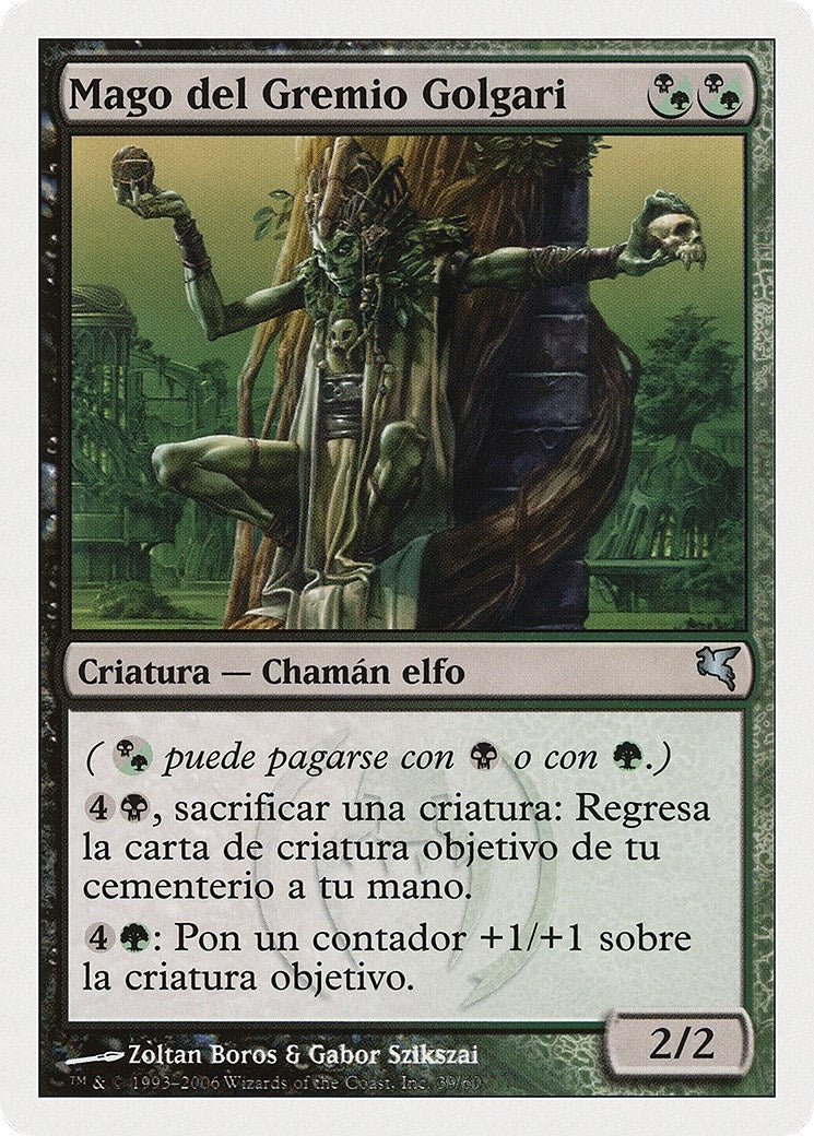 Golgari Guildmage (Spanish) - "Mago del Gremio Golgari" (F39) (F39) (Magic Encyclopedia 2005 (Salvat/Hachette))