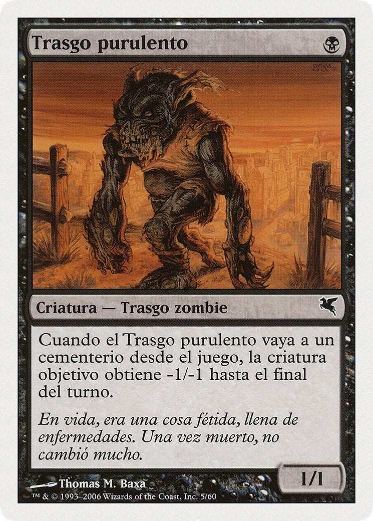 Festering Goblin (Spanish) - "Trasgo purulento" (F5) (Magic Encyclopedia 2005 (Salvat/Hachette))