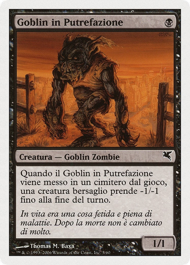 Festering Goblin (Italian) - "Goblin in Putrefazione" (F5) (Magic Encyclopedia 2005 (Salvat/Hachette))