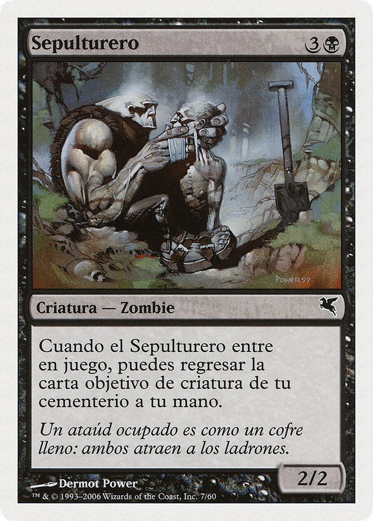 Gravedigger (Spanish) - "Sepulturero" (F7) (Magic Encyclopedia 2005 (Salvat/Hachette))