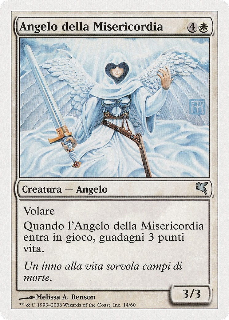 Angel of Mercy (Italian) - "Angelo della Misericordia" (G14) (Magic Encyclopedia 2005 (Salvat/Hachette))